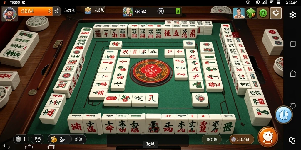 Screenshot gameplay dari 8364 menunjukkan pengalaman Mahjong yang seru.
