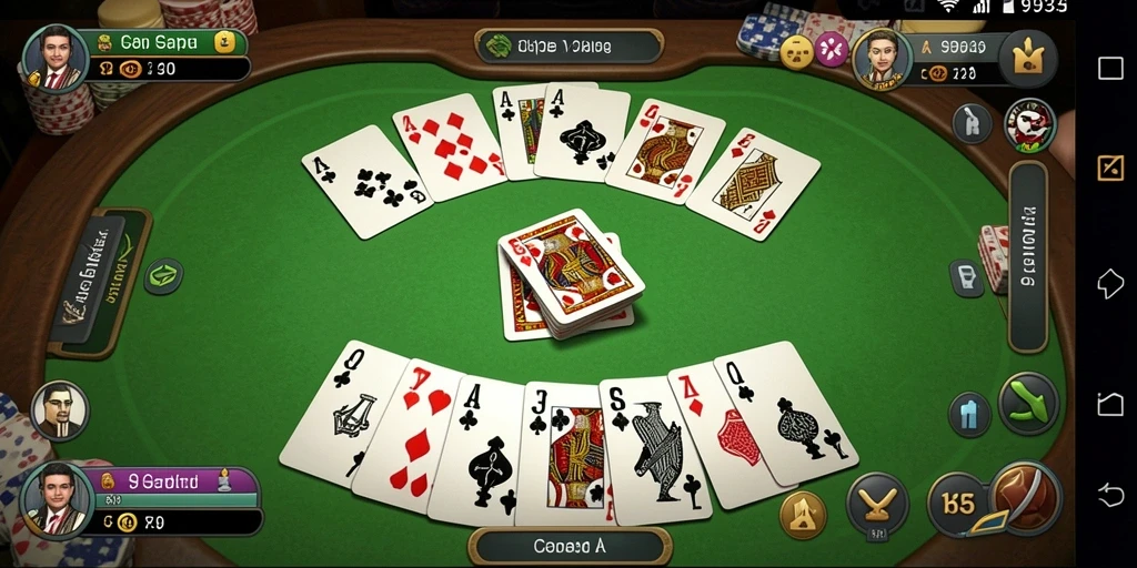 Tampilan gameplay seru di 9939 dengan fitur Gaple.