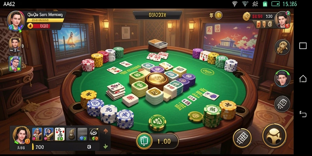 Tampilan utama gameplay QiuQiu yang menarik dan dinamis.