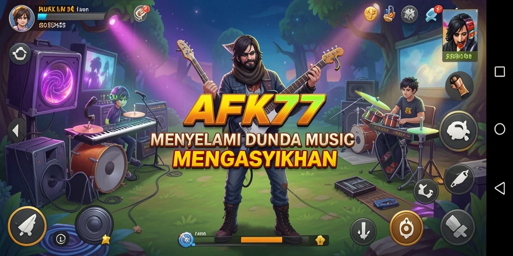 Screenshot gameplay AFK77 yang immersif dan penuh warna.