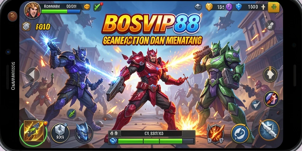 Tangkapan layar utama dari BOSVIP88 menampilkan aksi mendebarkan dalam game.