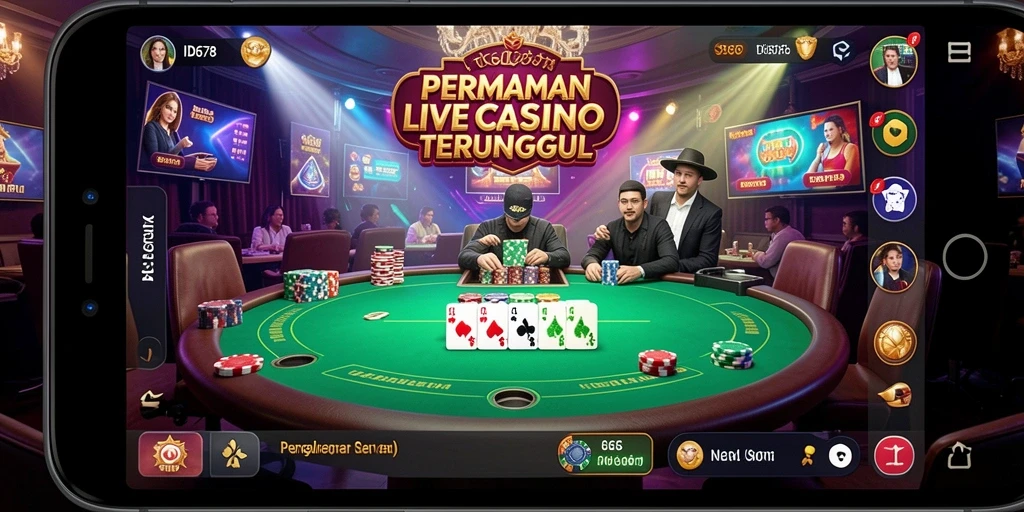 Tampilan gameplay Live Casino yang mendebarkan dan interaktif.