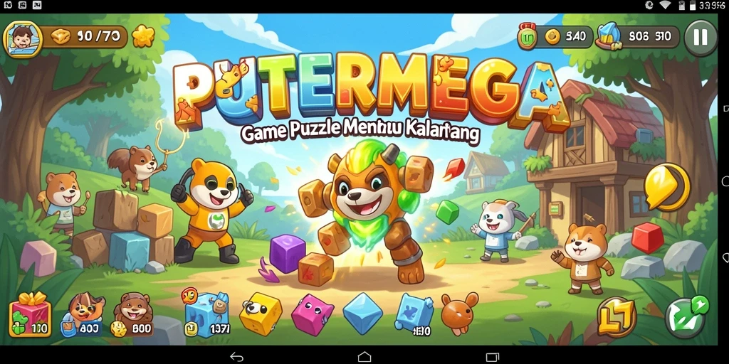 Tampilan gameplay menarik dari PUTERMEGA yang menantang.